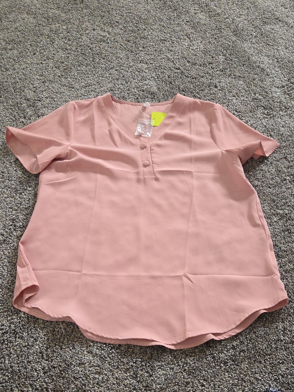 Women's Dusty Pink Short-Sleeve Blouse